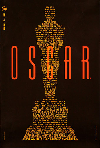 1996 (69th) Academy Award Ceremony Poster