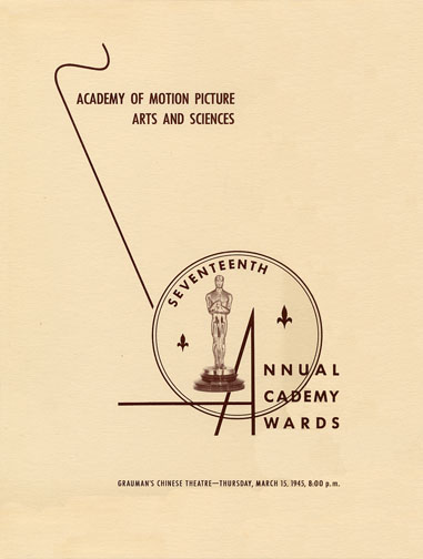 1944 (17th) Academy Award Ceremony Program