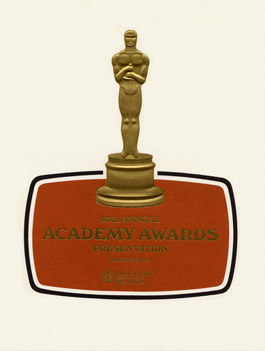 1972 (45th) Academy Award Ceremony Program