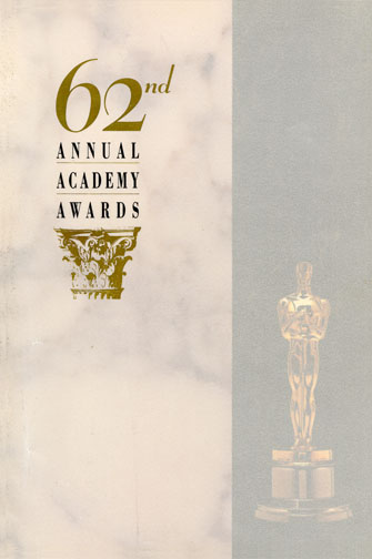 1989 (62nd) Academy Award Ceremony Program